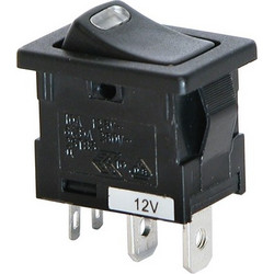 ΔΙΑΚΟΠΤΗΣ-SWITCH ON/OFF 12V 10A RED LED 19X12mm CARPOINT (0810685)