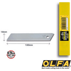 Olfa LBSOL-10 Ανταλλακτική λάμα 18mm χωρις σπάσιμο μονοκόμματη 10τεμ