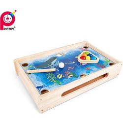 Pin Toys Ξύλινο Μπιλιάρδο - Pucket 2 σε 1, από μασίφ καουτσουκόδεντρο
