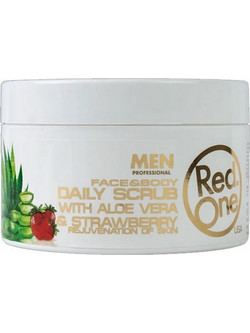 Red One Aloe Vera & Strawberry Face & Body Ενυδατικό Scrub Προσώπου 450ml