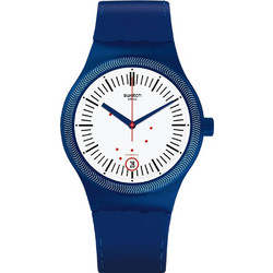 Swatch Ανδρικό Ρολόι Αυτόματο με Μπλε Καουτσούκ Λουράκι SUTN401