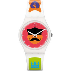Swatch Graphistyle Γυναικείο Ρολόι με Λευκό Καουτσούκ Λουράκι GW179