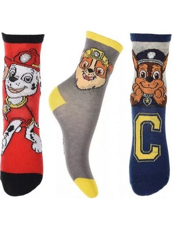 PAW PATROL ΚΑΛΤΣΕΣ 3 ΤΕΜ ΚΟΚΚΙΝΟ-ΜΠΛΕ-ΓΚΡΙ (ΑΓΟΡΙ)