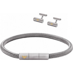 Βραχιόλι και μανικετόκουμπα SET Emporio Armani Eagle Logo από ατσάλι EGS3044SET