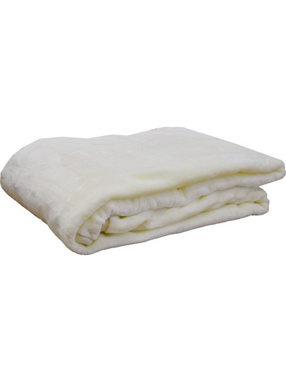 Κουβέρτα 240x260 King Size 620gsm Anna Riska Βελουτέ- 1 Ivory
