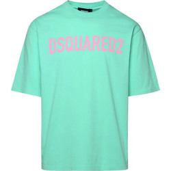 DSQUARED2 ΜΠΛΟΥΖΑ T-shirt ΛΑΙΜΟΚΟΨΗ 100%ΒΑΜΒΑΚΙ ΤΙΡΚΟΥΑΖ ME LOGO DSQuared2 ΕΜΠΡΟΣ