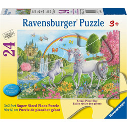 Παιδικό Puzzle Ravensburger Δαπέδου Μονόκεροι 24 Κομμάτια
