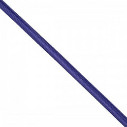 GloboStar(R) 77611 Στρογγυλό Υφασμάτινο Καλώδιο 1m 2 x 0.75mm Μωβ