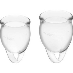 Satisfyer Feel Confident Κύπελλο Περιόδου Διάφανο 2τμχ