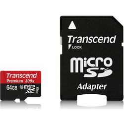 Transcend Premium 300x microSDXC 64GB Class 10 UHS-I