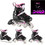 Nils Extreme Inline Αυξομειούμενα Rollers Μαύρα Ροζ NH10905