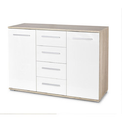 LIMA KM-4 chest, color: sonoma oak / white DIOMMI V-PL-LIMA-KM4-BIALY/SONOMA