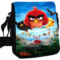 Μεσαίο Τσαντάκι ώμου Unisex Angry Birds, Takeposition 26ύψος x 25πλάτος cm, Μαύρο, 984-4743