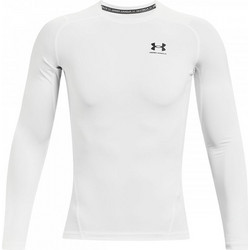 Under Armour HG Armour Comp LS Ανδρικό Αθλητικό T-Shirt Λευκό 1361524-100