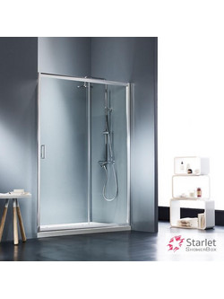 Ευθύγραμμη Καμπίνα Ντουζιέρας Starlet Slider 1+1 117-121 x 180 cm Clean Glass Χρωμέ