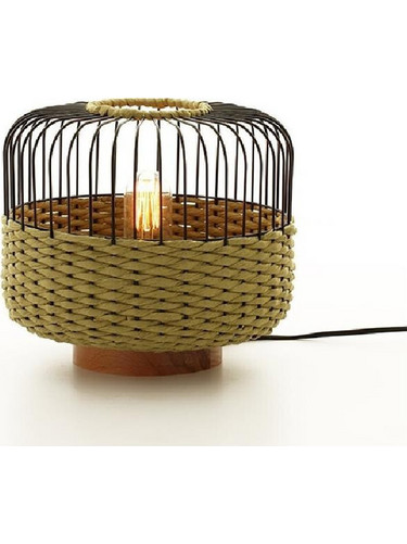 Sunlight ALISA-T-GR Πορτατίφ Ε27 Μαύρο Καφέ Φ27xΥ24cm