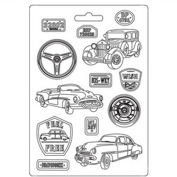 Καλούπι εύκαμπτο A4 Stamperia Desire Vintage car 21x29cm
