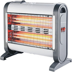 Telemax QH-1601 Silver Σόμπα Χαλαζία 1600W με Θερμοστάτη Ανεμιστήρα και Υγραντήρα