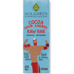 Holigreen Raw Bar Cocoa & Sour Cherry 60gr