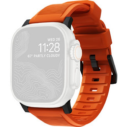 Nomad Rugged Λουράκι Σιλικόνης Orange / Black (Apple Watch 42 / 44 / 45 / 49mm)