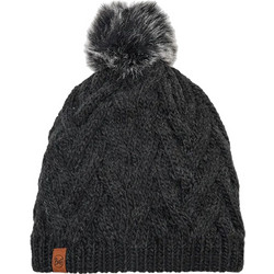 Buff Knitted And Fleece Pompom W
