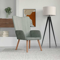 vidaXL Πολυθρόνα Relax Βελούδινη Γκρι 327655