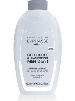 Byphasse Men 2 in 1 Urban Swing Gel & Shampoo Σαμπουάν 600ml