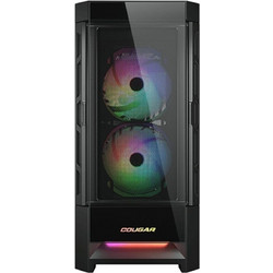 Cougar Duoface RGB Black Gaming Midi Tower Κουτί Υπολογιστή RGB με Πλαϊνό Παράθυρο