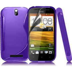 Θήκη TPU Gel S-Line για HTC Οne SV Μώβ (ΟΕΜ)