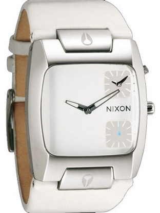 Nixon Α Ανδρικό Ρολόι με Λευκό Δερμάτινο Λουράκι 086-1793