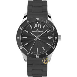 Jacques Lemans Romeo Sport Stainless Steel Bracelet Ανδρικό Ρολόι με Μαύρο Καουτσούκ Λουράκι 1-1622T1