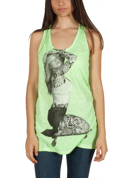 Rude is cool γυναικείο top Powell fluo πράσινο rw-3043
