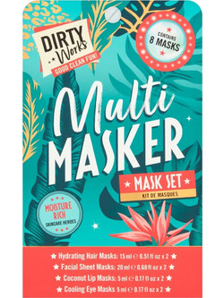 Dirty Works Multi Masker Set Sheet Μάσκα Ματιών Χειλιών για Ενυδάτωση & Λάμψη 8τμχ