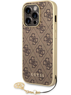 Guess Charms Back Cover Brown (iPhone 14 Pro)