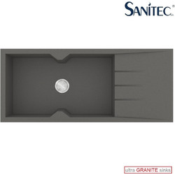 Sanitec Ultra Granite 817 Επικαθήμενος Νεροχύτης Γρανίτη Αντιστρεφόμενος Ματ Pietra 116x50cm