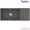Sanitec Ultra Granite 817 Επικαθήμενος Νεροχύτης Γρανίτη Αντιστρεφόμενος Ματ Pietra 116x50cm