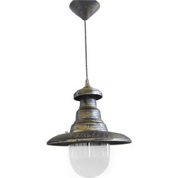 Heronia Lighting Κρεμαστό Φωτιστικό Οροφής Μονόφωτο E27 Μπρονζέ FLP-100K 26-0027