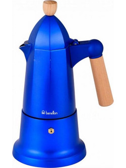 BENETTON Μπρίκι Espresso 6cups Αλουμινίου BLUE RAINBOW BE-0861 BGBE000861