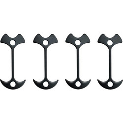 POWERTECH πασαλάκια σκηνής για ξύλινο δάπεδο TOOL-0071, μαύρο, 4τμχ