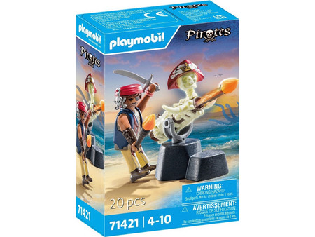 Playmobil Pirates Πειρατής με Κανόνι για 4-10 Ετών 71421