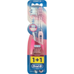 Gum SensiClean Precision Care Extra Soft Οδοντόβουρτσες 2τμχ Μπλε Ροζ