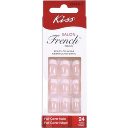 KiSS French Nails Love Dust Square Tips Νυχιών Γαλλικού 24τμχ