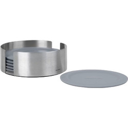 Blomus LARETO Σουβέρ Σιλικόνης Με Inox Βάση Σετ 6 Τμχ O11,2x4 - Sharkskin