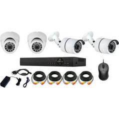 Διαδικτυακό καταγραφικό DVR 4 καμερών και TRIPLEX προσφορά με 4 κάμερες dome mini ενσύρματες με ήχο και 1TB SATA σκληρό δίσκο πλήρως προγραμματιζόμενο