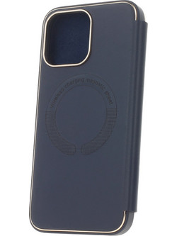 GOLD FRAME MAGSAFE CASE FOR IPHONE 15 PRO MAX NAVY BLUE
