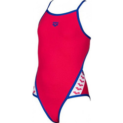 Arena Team Stripe Super Fly Back Αθλητικό Παιδικό Μαγιό Ολόσωμο για Κορίτσι Ροζ 001331-908