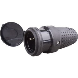 Power Plug Suko Adaptor Female Black 220-250V 16Am Entac ERWS44G Τελικό Βύσμα Τροφοδοσίας Θυληκό Σούκο Μαύρο Φις