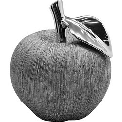 Διακοσμητικό Μήλο Γκρι/Ασημί Κεραμικό 10x10x11.5cm