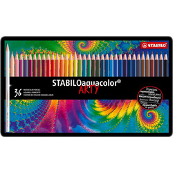 Stabilo Aquacolor Κασετίνα Ξυλομπογιές Ακουαρέλας Σετ 36τμχ