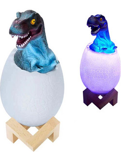 Ηλιακός λαμπτήρας LED Dinosaur Egg κάμπινγκ επαναφορτιζόμενος 7 αποχρώσεων